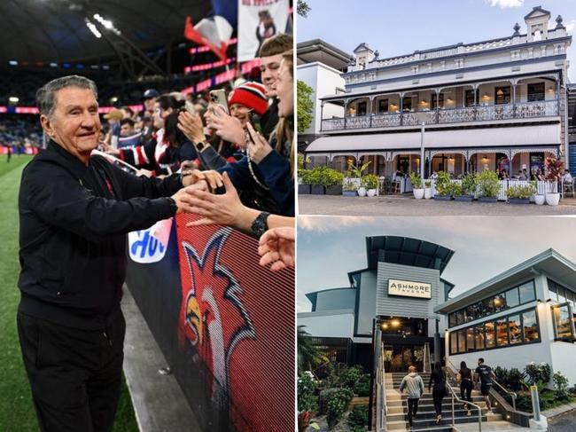 Sydney Roosters billionaire chairman is backing a $77m takeover of several Qld pubs.