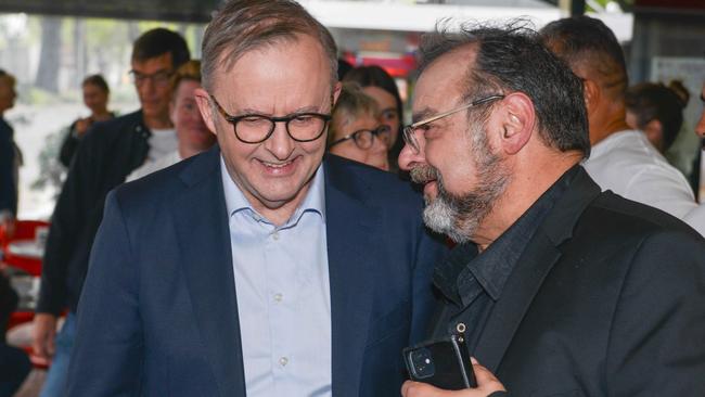 Prime Minister, Anthony Albanese meets locals along The Parade in the eastern Adelaide suburb of Norwood. Picture: NCA NewsWire / Brenton Edwards