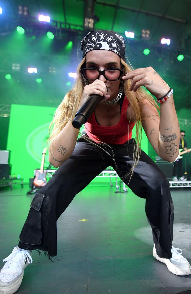 G-Flip aka Georgia Flipo performs on stage during Falls Festival Melbourne at Sidney Myer Music Bowl on December 30, 2022 in Melbourne. Picture: Getty Images