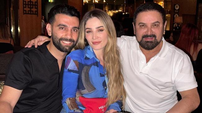 Property developer Jean Nassif (right), with his daughter Ashlyn (centre) and her fiance Christopher,