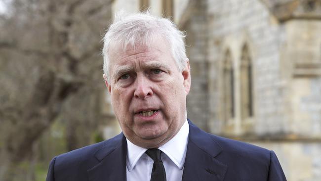 Prince Andrew in Windsor last Sunday. Picture: Getty Images