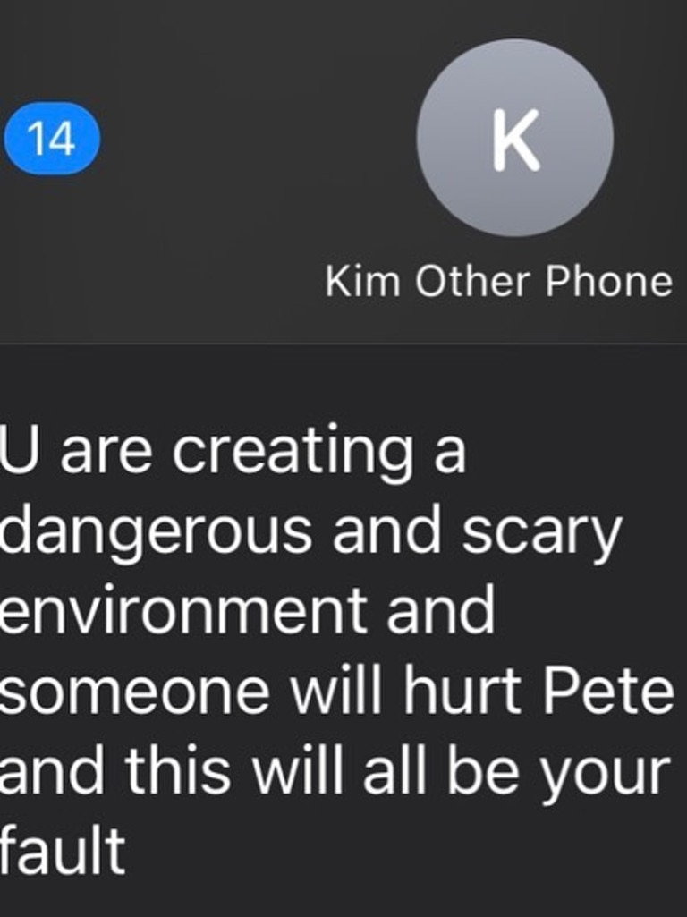 Kanye posted this text from 'Kim's other phone.'