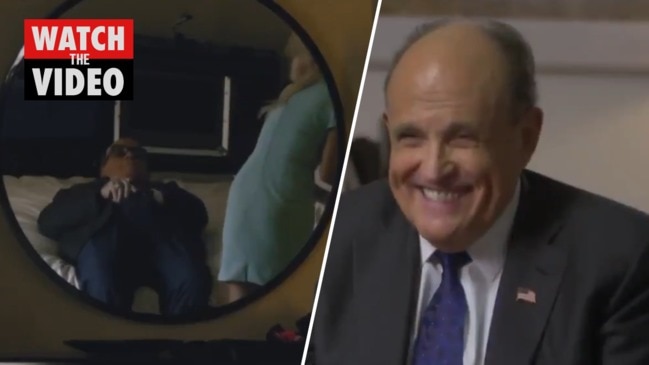 Rudy Giuliani caught in compromising scene in Borat 2