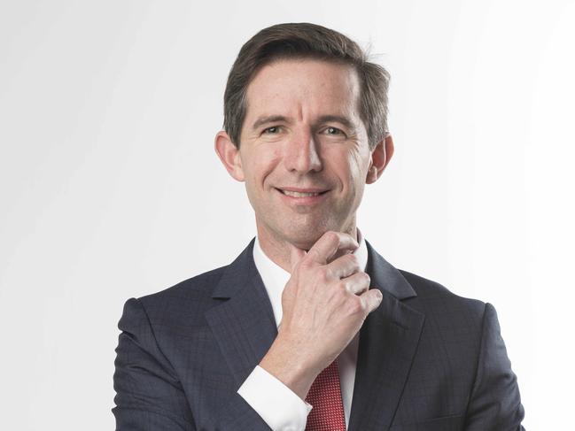 Minister for Education Simon Birmingham.Portraits in News Limited Studio.Picture's Darren Leigh Roberts