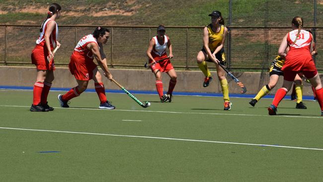 Photos from Darwin B-grade hockey grand final day. Picture: Darcy Jennings.