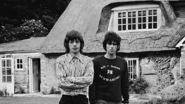 Mick Jagger and Keith Richards in the garden of Redlands in 1967. Picture: Hulton Archive, Getty Images