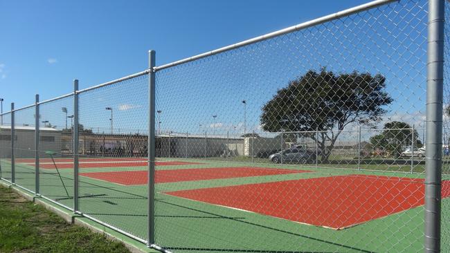 Progression of the new courts at Pioneer Tennis. The courts are predicted to be completed mid-May.