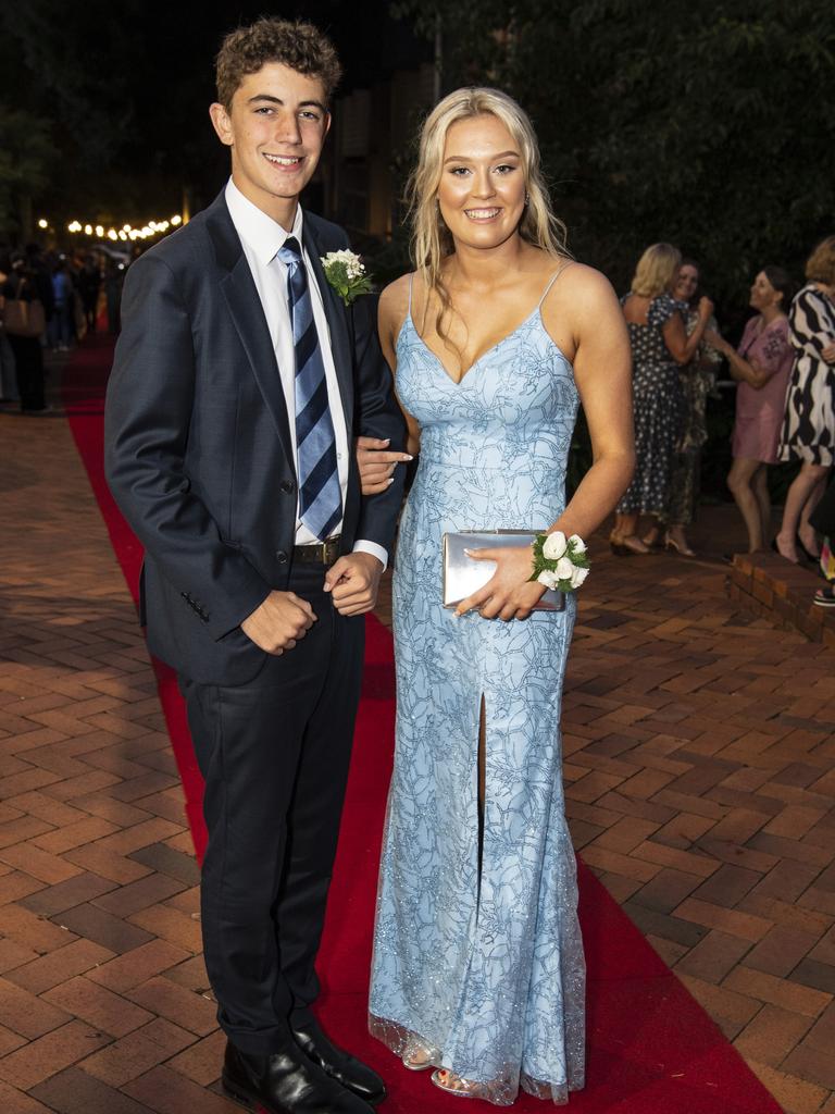 Phoebe Callcott and Charlie Randall at Fairholme College formal, Wednesday, March 29, 2023. Picture: Kevin Farmer