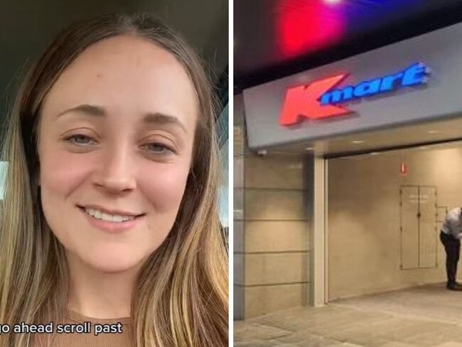 American expat’s ‘confusing’ Kmart discovery. Picture: TikTok/maditheamerican