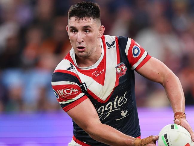 SYDNEY, AUSTRALIA - AUGUST 26:  Victor Radley of the Roosters \during the round 26 NRL match between Sydney Roosters and Wests Tigers at Allianz Stadium on August 26, 2023 in Sydney, Australia. (Photo by Matt King/Getty Images)