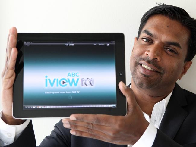 Free no more? … Arul Baskaran displays ABCs iView platform.