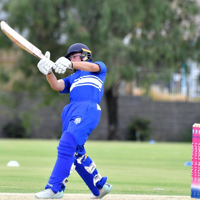 Nudgee College Milan Skaria GPS First XI cricket between Brisbane State High School and Nudgee College Saturday February 1, 2025. Picture, John Gass