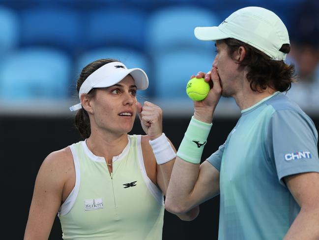 Kimberly Birrell and John-Patrick Smith reached the mixed doubles final at the Australian Open. Picture: Getty Images