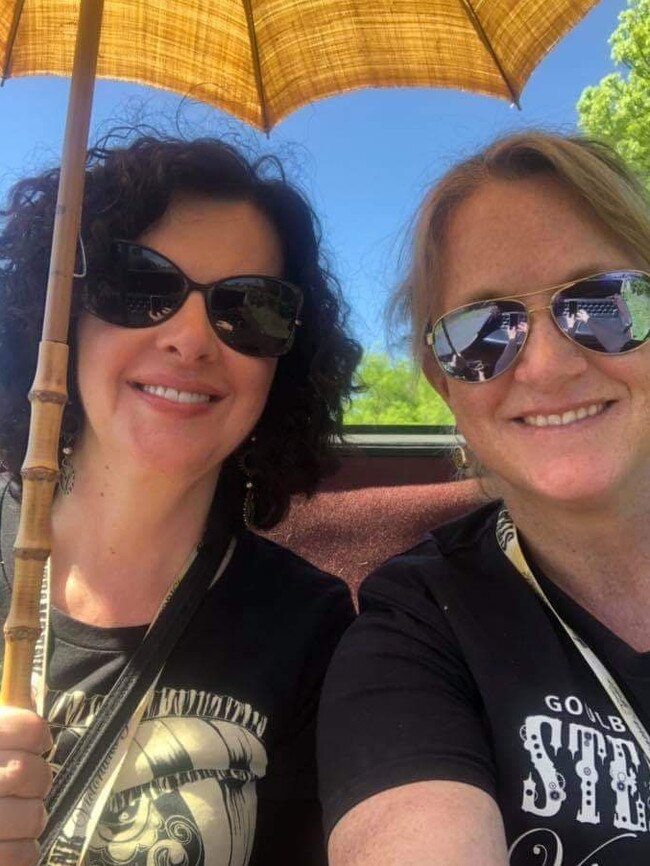 The Goulburn Steampunk Victoriana Fair event organisers Julianne Salway and Angela Remington.