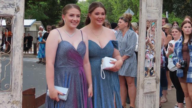 Mia Bartlett and Samantha Coles at the Hervey Bay State High School formal.