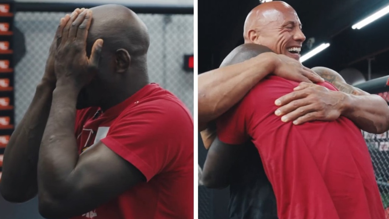 Themba Gorimbo was shocked to see Dwayne Johnson. Picture: Instagram