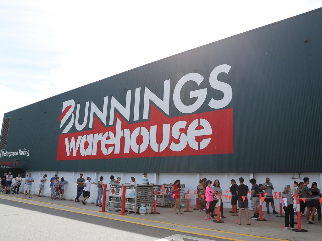 Bunnings has been forced to introduce tough buying restrictions in response to panic buying. Picture: Paul Kane/Getty Images