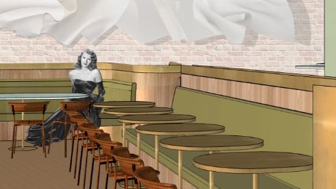 An artist’s impression of Gildas fitout, featuring Rita Hayworth. Picture: Supplied