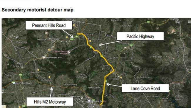 Alternative M2 detour.