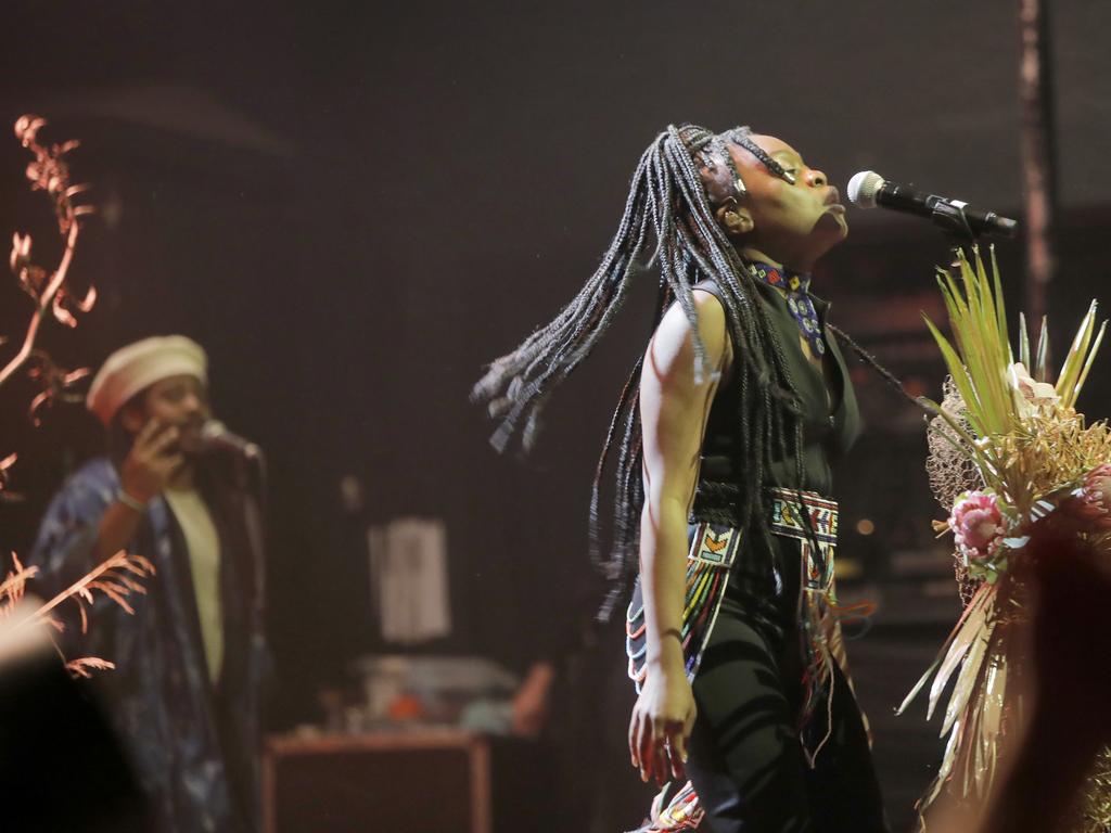 Sampa The Great performs at Dark Mofo's Night Mass at the Odeon Theatre. Picture: PATRICK GEE