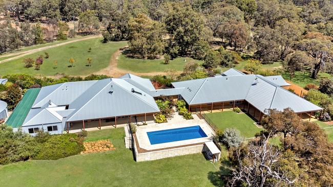 The sprawling property at Gidgegannup.