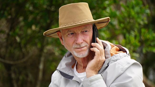 Bronwyn Winfield's brother, Andy Read, was present for the search. Picture: Sean Callinan