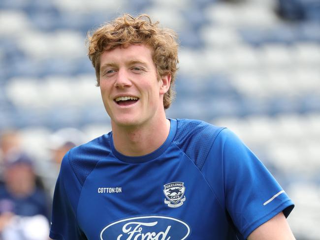 Toby Conway at training in February. Picture: Mark Wilson