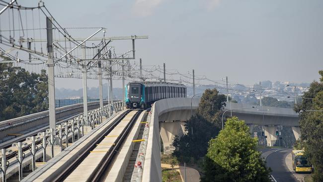 Transport for NSW Metro Trains prepare for the opening day of the Sydney Metro Northwest.