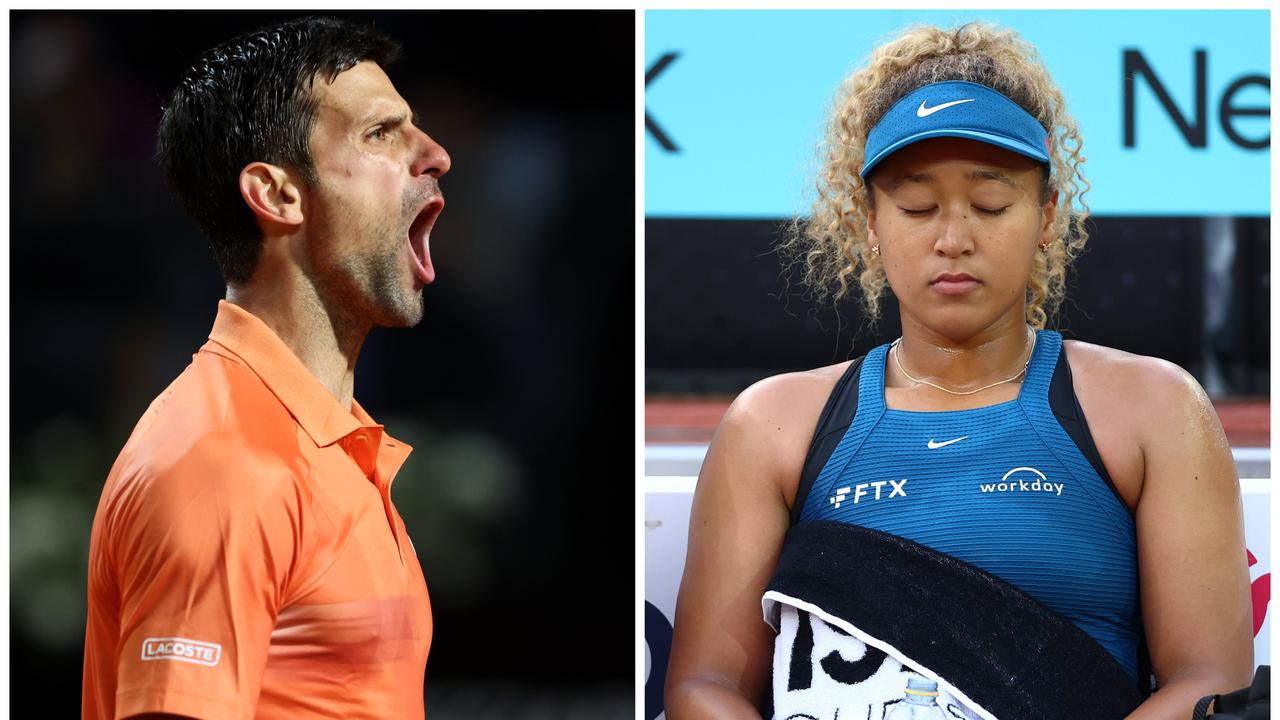 Novak Djokovic and Naomi Osaka.