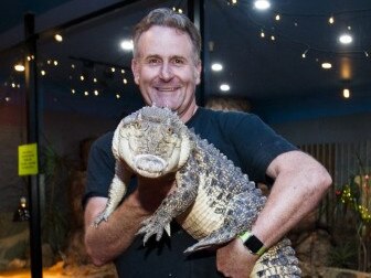 Peter Child with a different crocodile “Charlie”.