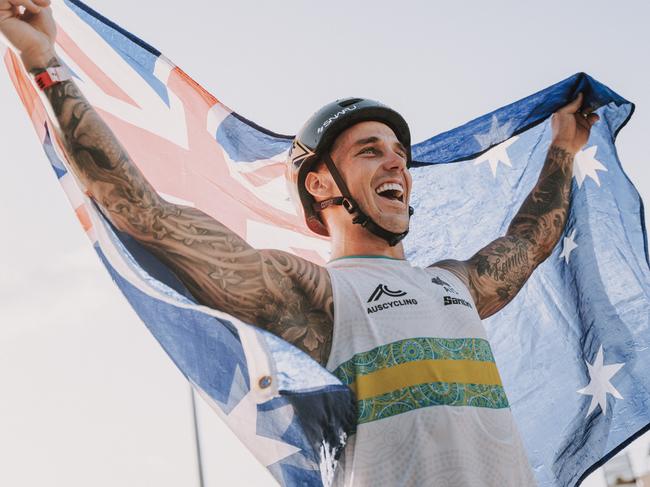 Logan Martin won the UCI BMX Freestyle World Cup round on the Gold Coast. Picture: AusCycling, Armand Lenoir
