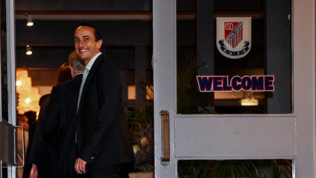 Liberal party pre-selection candidate Dave Sharma is seen at the Liberal Party pre-selection meeting for the seat of Wentworth in Sydney, Thursday, September 13, 2018. The Liberal Party will pre-select its candidate for former prime minister Malcolm Turbull's seat of Wentworth on Thursday evening, ahead of a by-election on October 20. (AAP Image/Brendan Esposito) NO ARCHIVING