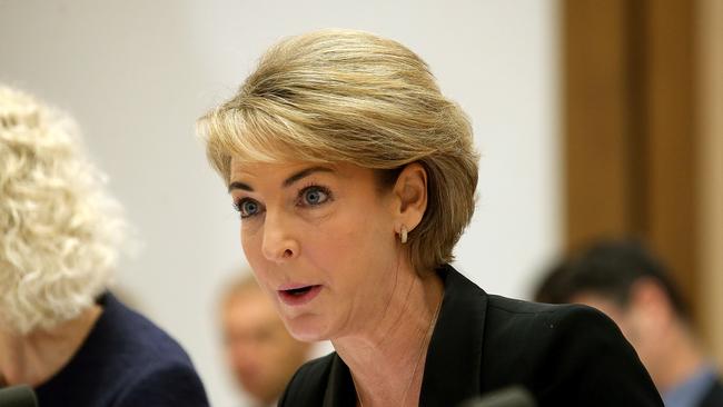 Michaelia Cash in Senate estimates yesterday. Picture: Kym Smith