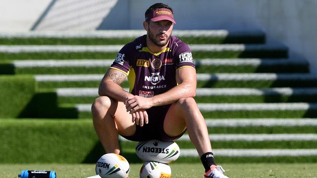 Matt Gillett’s injury run has continued at Broncos training. (AAP Image/Dave Hunt)