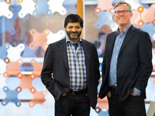 Hubspot co-founders Dharmesh Shah and Brian Halligan. Source: Supplied.