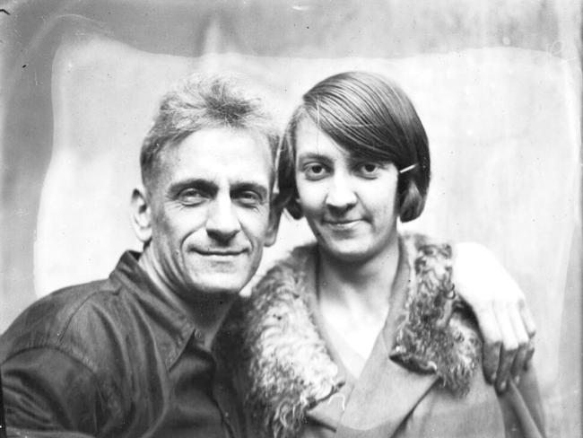 Harry Meatheringham and wife Jean after taking over the former Manly police station. Photo National Library of Australia