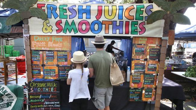 Trendy spot.... Marrickville’s weekend markets. Picture: Bob Barker