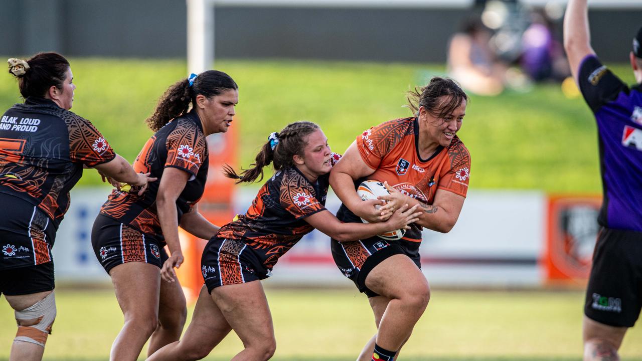 Jordan Lewis at the 2024 Deadly Cup Carnival between the Indigenous All Stars and Territory All Stars. Picture: Pema Tamang Pakhrin