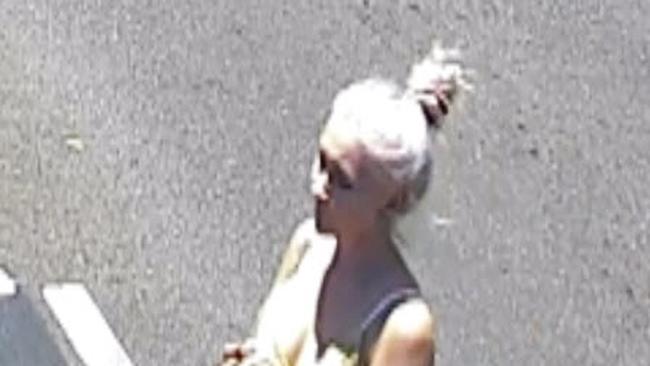 A supplied CCTV image shows Toyah Cordingley crossing at the intersection of Sheridan Street near Rusty's Markets on Sunday, October 21. Toyah Cordingley's body was discovered in dunes at Wangetti Beach, north of Cairns, the next day.