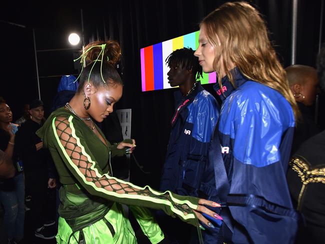 She was hands-on backstage in the Big Apple.