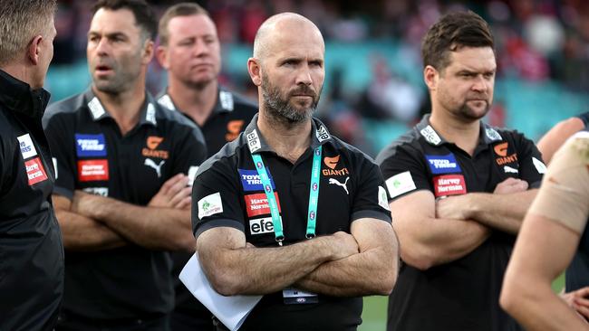 Mark McVeigh at full time before unleashing on his players after their dismal performance in the latest edition of the Battle of the Bridge.