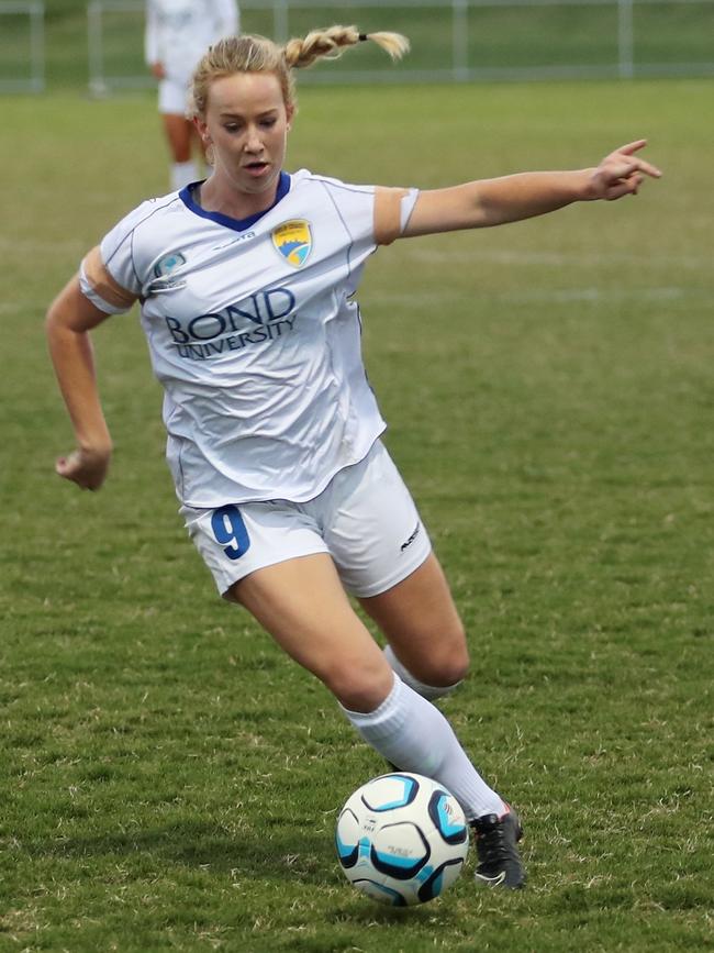 Gold Coast United’s Mackenzie Akins has re-signed.