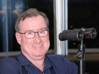 Ipswich greyhound race caller John Brasch.