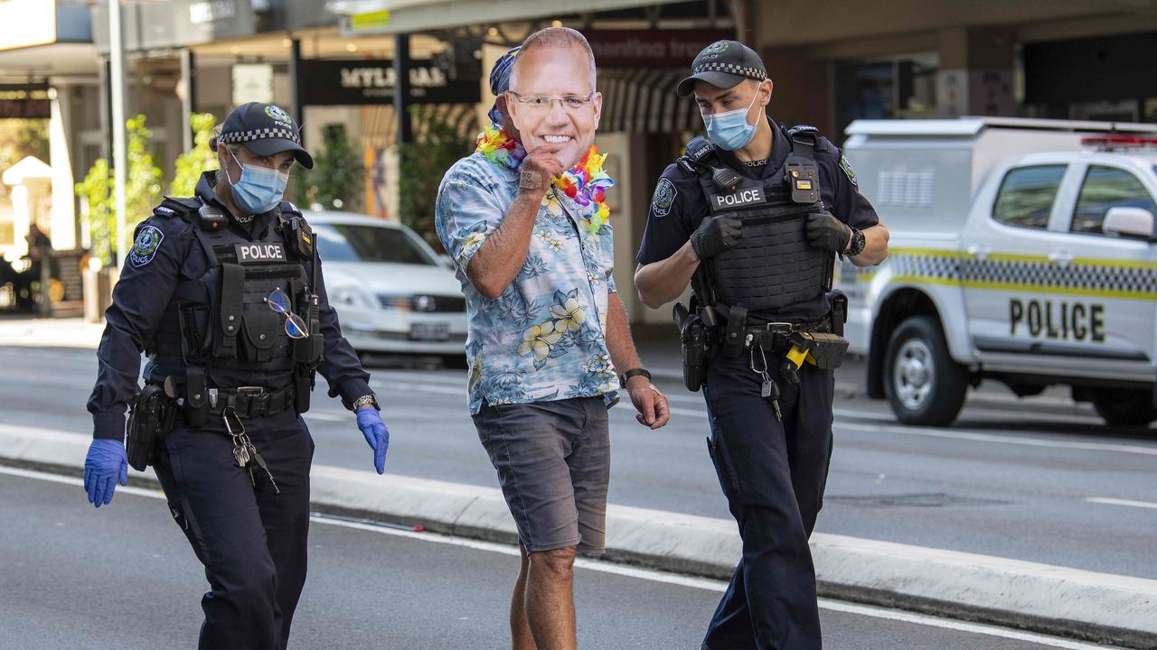 Members of a climate action group have been arrested after protesting against the sponsor of an Aussie cycling event. Picture: NCA NewsWire / Naomi Jellicoe