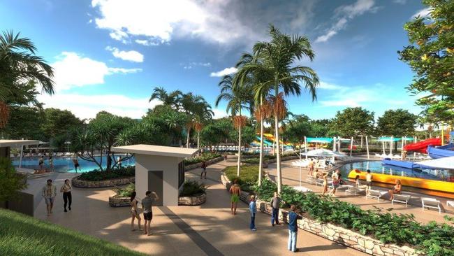 Renders of the first stage of a $65m water park, resort and tourist attraction at Glenview.