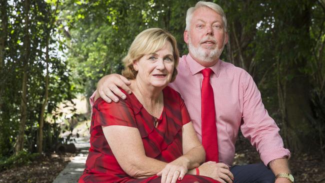 Denise and Bruce Morcombe pictured at Daniel House in Palmwoods have been announced as Queensland Greats for their work in child safety. Picture: Lachie Millard