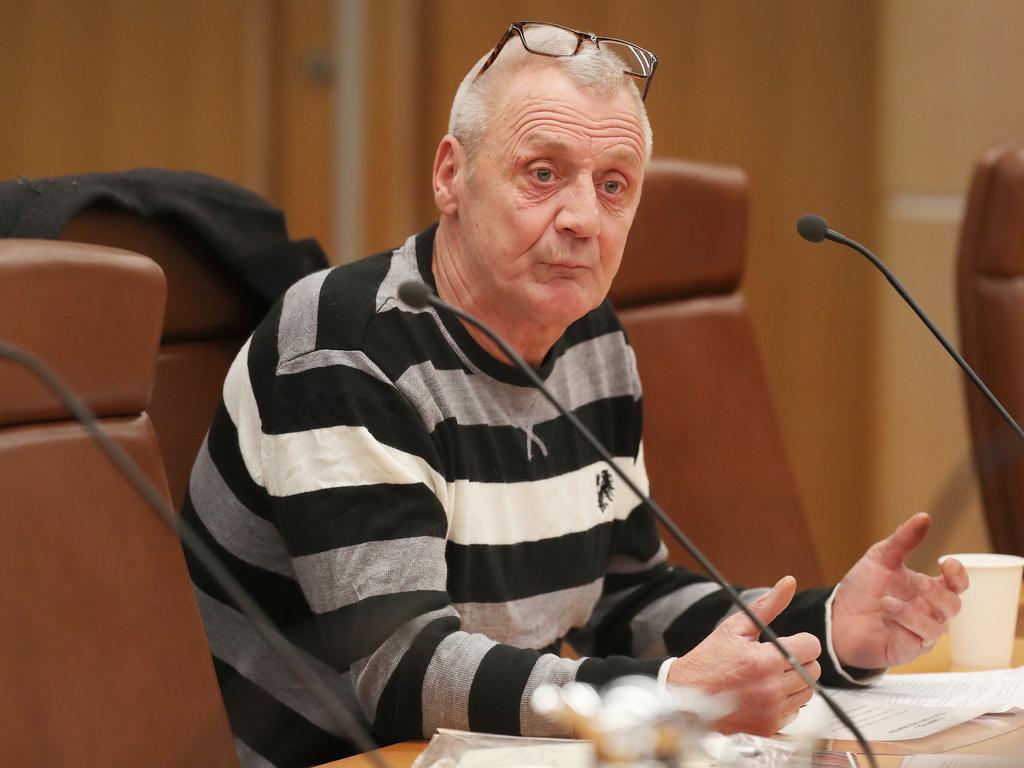 Former prisoner Anthony Bull tells a Legislative Council inquiry that Tasmania’s prison system has gone downhill. Picture: Nikki Davis-Jones