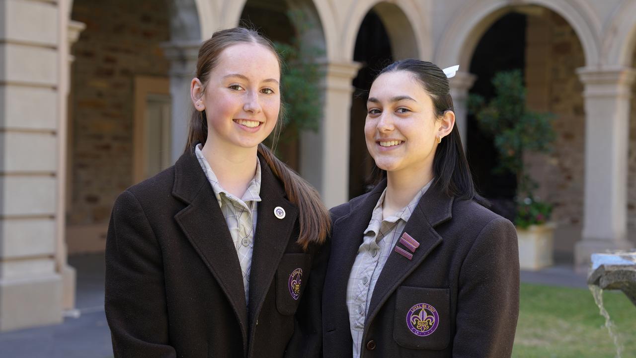 St Aloysius College Captains 2025, Darcy Johnston and Revathi Sathurayar. Picture: Supplied