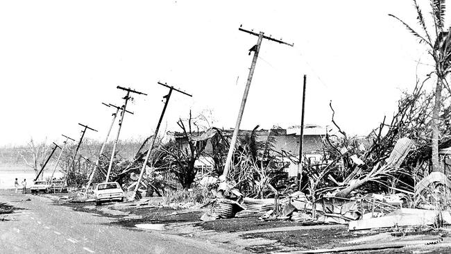 Darwin after  Cyclone Tracy struck. Many believe it’s only a matter of time before another cyclone hits Darwin . Picture: News Ltd