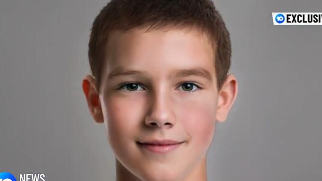 A computer-generated image of William Tyrrell as he could look at 13. Picture: 10 News/ Suppiied